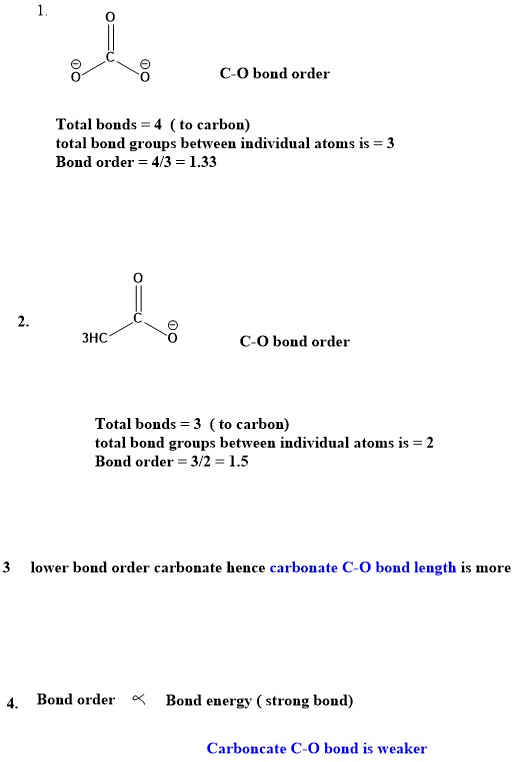 Answered What is the bond order of the C O bartleby